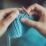 Pic of a woman knitting - learn How to make your own Christmas gifts this year