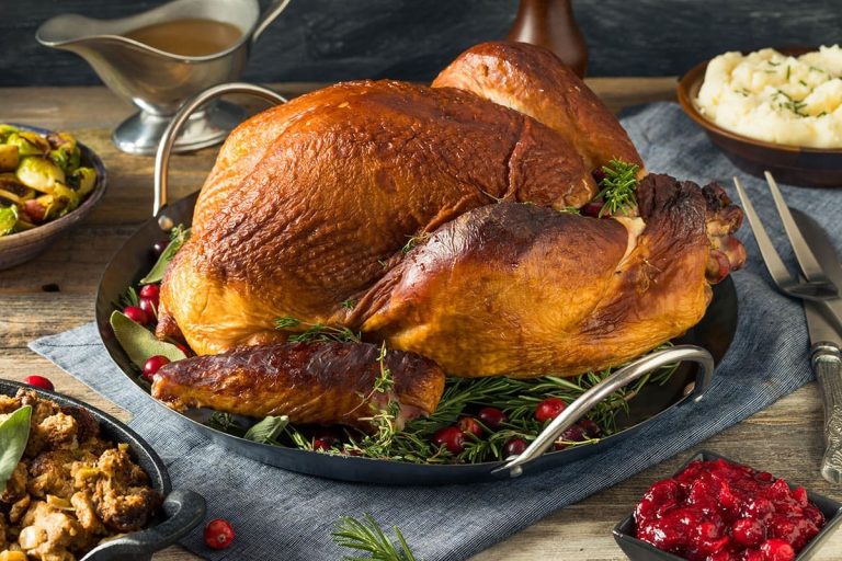 organic homemade smoked turkey dinner