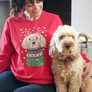 Christmas jumper with dog image
