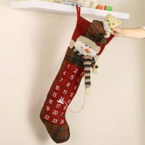 Christmas stocking with advent calendar