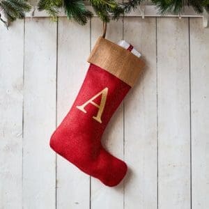 monogrammed Christmas stocking