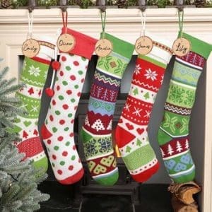 Knitted Christmas stocking