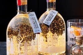M&S christmas light up gin bottle