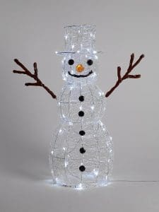 xmas outdoor light up snowman