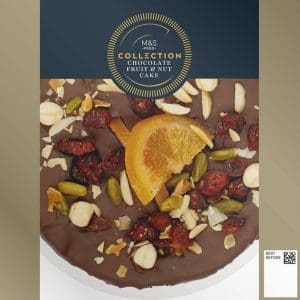 M&S xmas cake chocolate