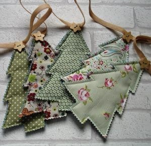 xmas tree bunting diy