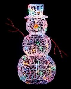 Buying outdoor Christmas tree lights online - waving snowman decorative festive lights