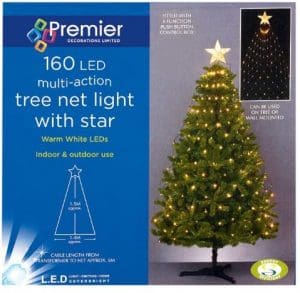 Buying outdoor Christmas tree lights online - tree net lights with star