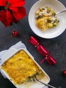 pic of alternative sid dishes for christmas day - here is brussels sprouts and bacon gratin christmas.co.uk