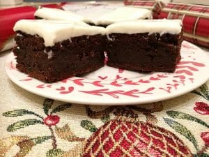 Pic of Christmas pudding brownies made from leftover xmas pud christmas.co.uk