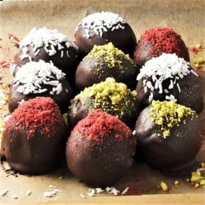 Pic of Christmas chocolate truffles with chestnuts christmas.co.uk