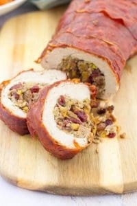 pic of stuffed turkey breast rolled up in prosciutto for christmas dinner christmas.co.uk