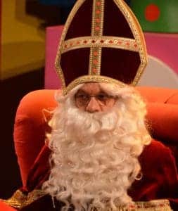 Pic of modern day Father Christmas at a ceremony