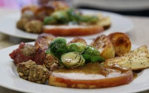 Pic of Xmas dinner keeping hot on a warm plate - What are the benefits of a plate warmer?