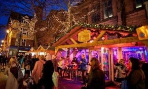 Pic of one of the many stalls at Chester Christmas market 