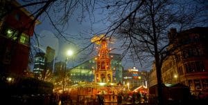 Pic of visitors to Manchester Christmas market