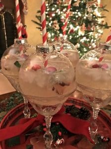 pic of Christmas cocktails with decorations