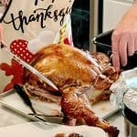 Carving a brine a turkey