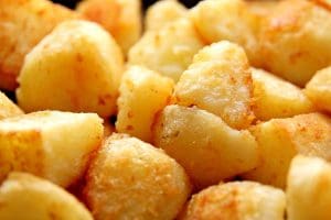 pic of roast potatoes to serve with roast goose
