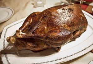 Pic of a goose cooked for Christmas dinner