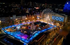 pic of the winter wonderland at Nottingham Christmas market