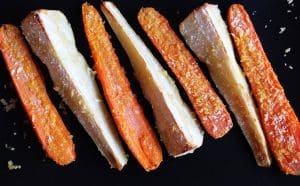 Pic of roasted parsnips and carrots