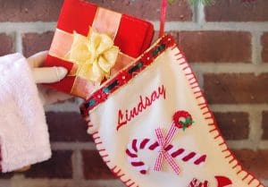 Pic of a personalised christmas stocking for gifts - Why personalised Christmas stockings are for you this year