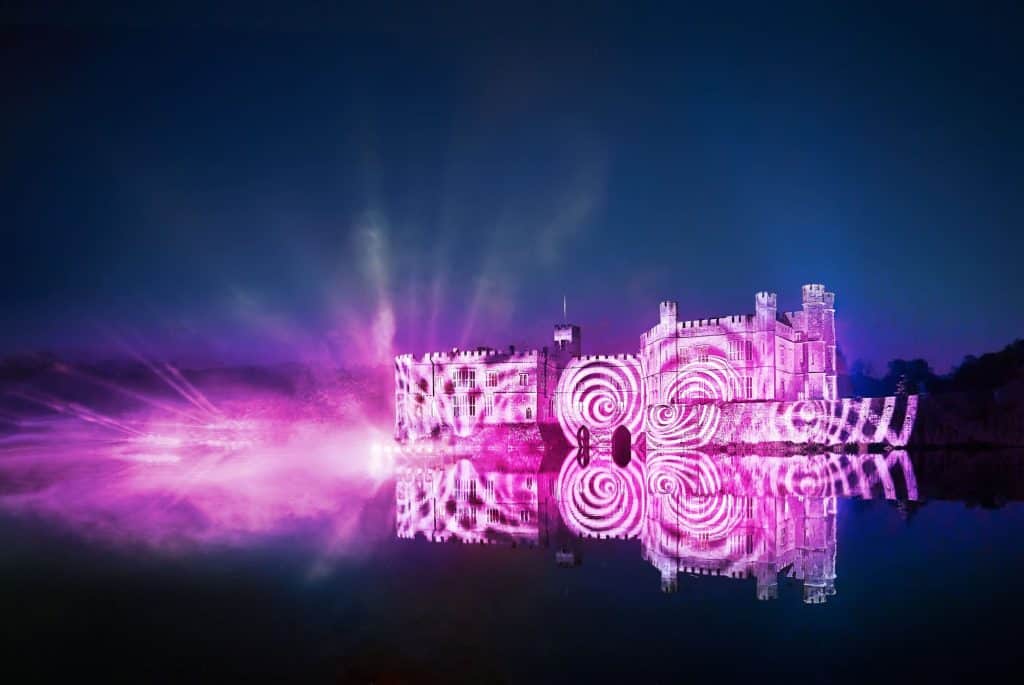 Leeds Castle Christmas Lights trail an enchanting spectacular All