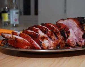 Pic of sliced gammon to illustrate an article on how to buy and cook gammon for Christmas dinner