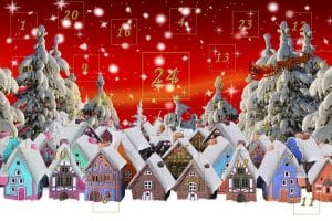 Pic of the front of an advent calendar to illustrate an article called 'Advent calendars for kids'