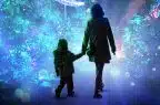 A mother and child enjoying a Christmas experience at the Kew lightshow - pic copyright We Are Destination