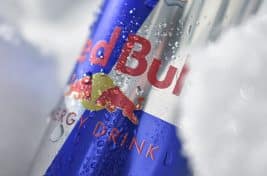 Pic of a chilled Red Bull drink to illustrate a story about Red Bull Advent calendars