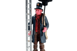 Lemax Caddington Village chimney sweep ready to go to work