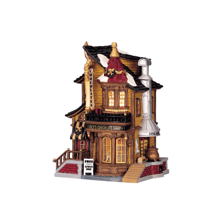 Lemax Caddington village Lucy’s chocolate shop christmas co uk