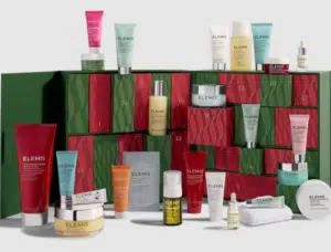 Elemis beauty advent calendar christmas co uk elemis beauty advent calendar 2026 rich red tier box with gold detailing