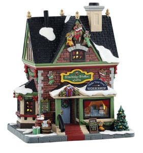 Lemax Caddington Village stocking stuffer gifts christmas co uk Lemax Caddington Village stocking stuffer gifts shop for collectors with snow, trees and presents christmas.co.uk